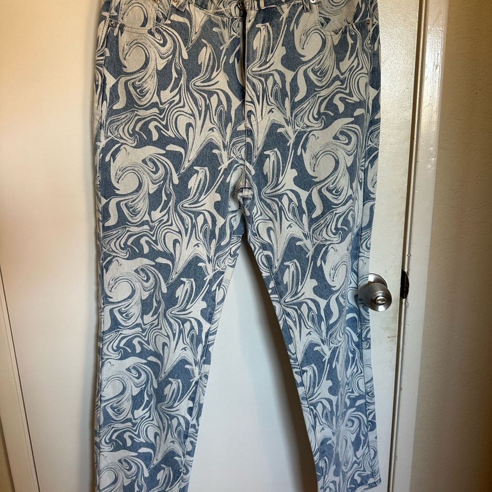 Adika Denim with Blue and White Swirl